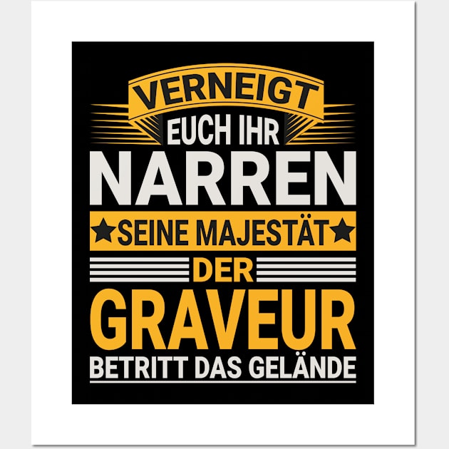 Graveur Design für einen  Edelsteingraveur Wall Art by Shirtseller0703